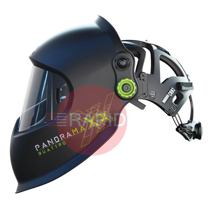 1010.100  Optrel Panoramaxx Quattro Black Auto Darkening Welding Helmet, Shade 4 - 13